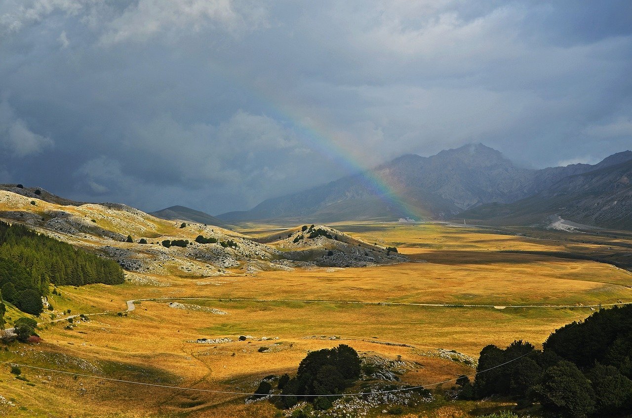 nature, field, rainbow-4782875.jpg